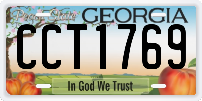 GA license plate CCT1769