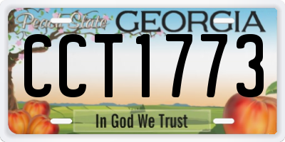 GA license plate CCT1773