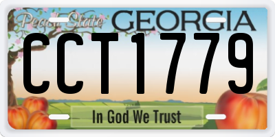 GA license plate CCT1779