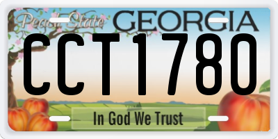 GA license plate CCT1780