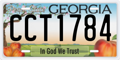 GA license plate CCT1784