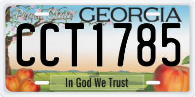 GA license plate CCT1785
