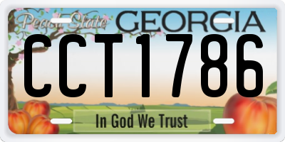 GA license plate CCT1786