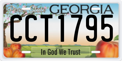 GA license plate CCT1795