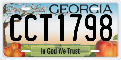 GA license plate CCT1798