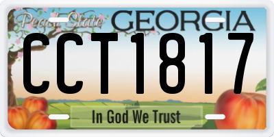 GA license plate CCT1817