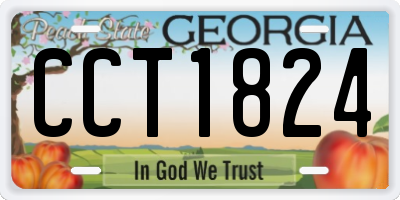 GA license plate CCT1824