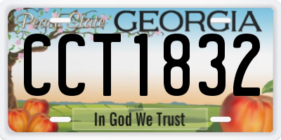 GA license plate CCT1832