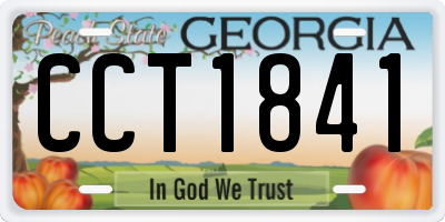 GA license plate CCT1841