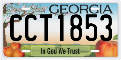 GA license plate CCT1853