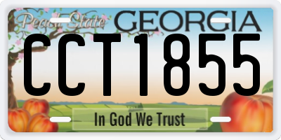 GA license plate CCT1855