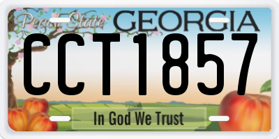 GA license plate CCT1857