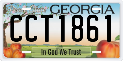GA license plate CCT1861