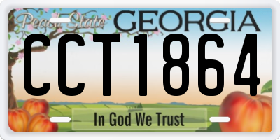 GA license plate CCT1864