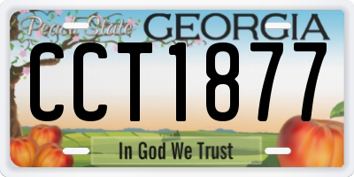 GA license plate CCT1877