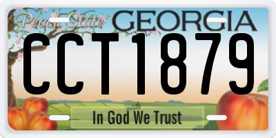 GA license plate CCT1879