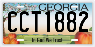 GA license plate CCT1882