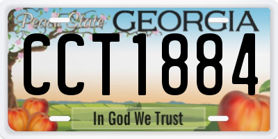 GA license plate CCT1884