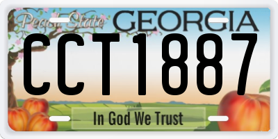 GA license plate CCT1887