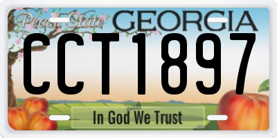 GA license plate CCT1897