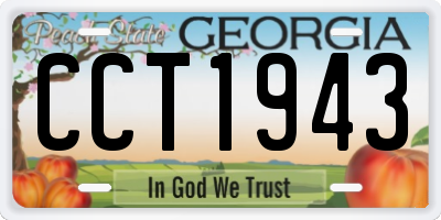GA license plate CCT1943
