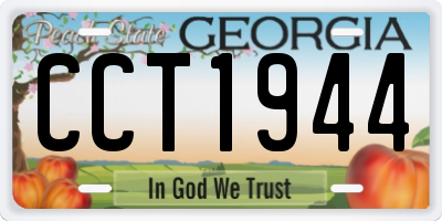 GA license plate CCT1944