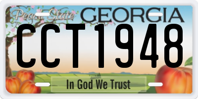 GA license plate CCT1948