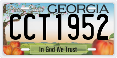 GA license plate CCT1952