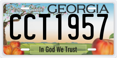 GA license plate CCT1957