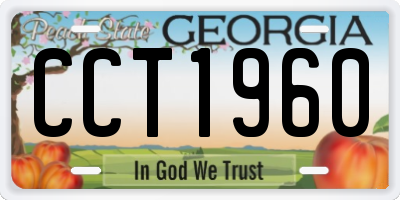 GA license plate CCT1960