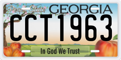 GA license plate CCT1963