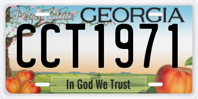 GA license plate CCT1971