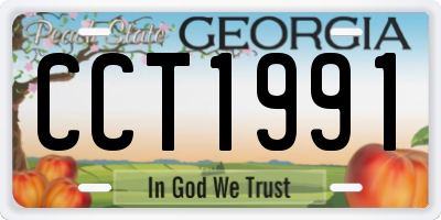 GA license plate CCT1991