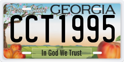 GA license plate CCT1995