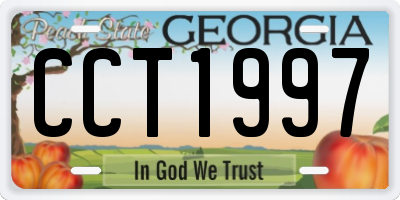 GA license plate CCT1997
