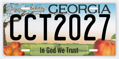 GA license plate CCT2027