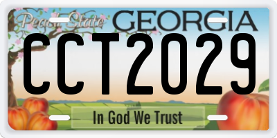 GA license plate CCT2029
