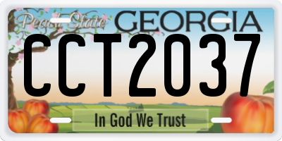 GA license plate CCT2037