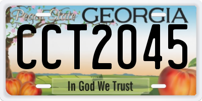 GA license plate CCT2045