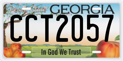 GA license plate CCT2057
