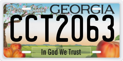 GA license plate CCT2063