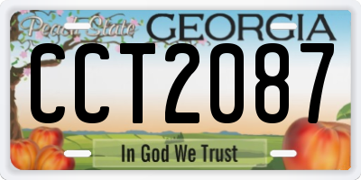 GA license plate CCT2087