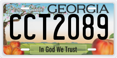 GA license plate CCT2089