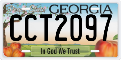 GA license plate CCT2097