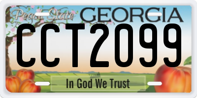 GA license plate CCT2099