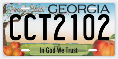 GA license plate CCT2102