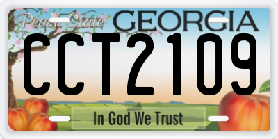 GA license plate CCT2109