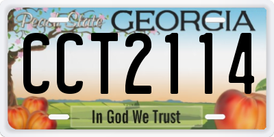 GA license plate CCT2114