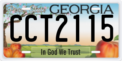 GA license plate CCT2115