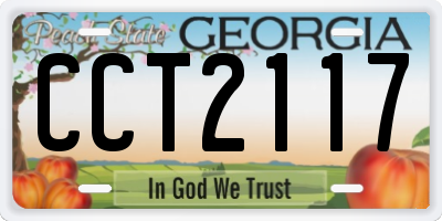 GA license plate CCT2117